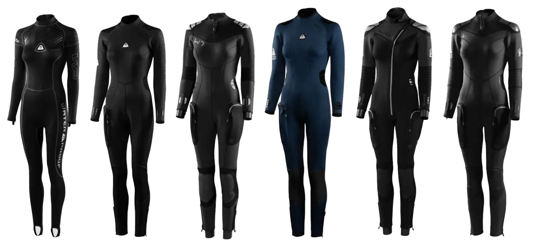 fotos de producto de los trajes de neopreno Waterproof para mujer