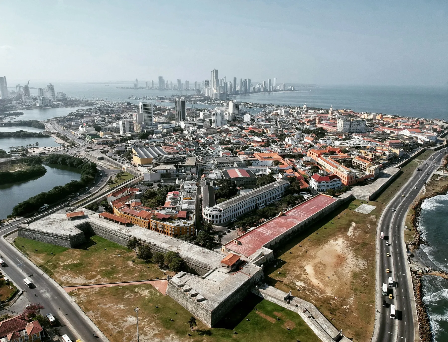 vista aérea de la ciudad de Cartagena
