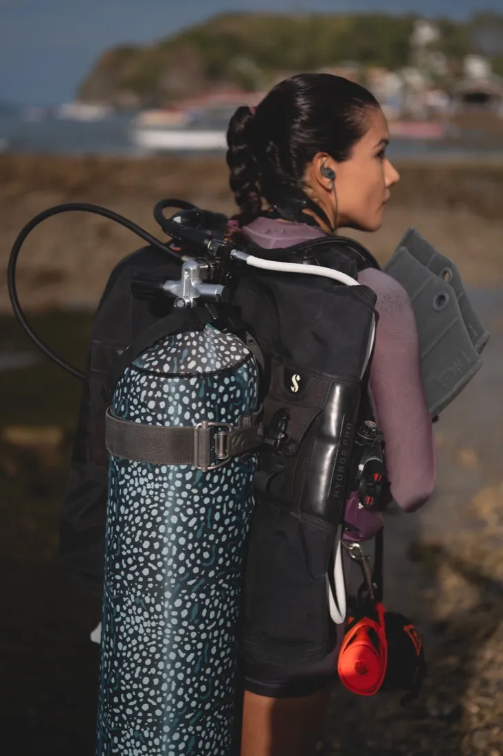 Scuba diving equipment worn on the back